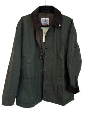 John Partridge England Mens Landowner Sage British Waxed Cotton Jacket Sz XL NWT